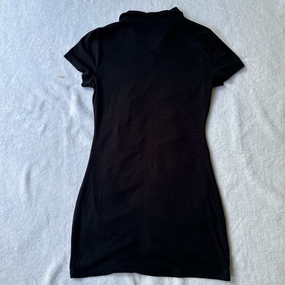 SO Classic Black Ruched Mini Dress - Picture 3 of 8